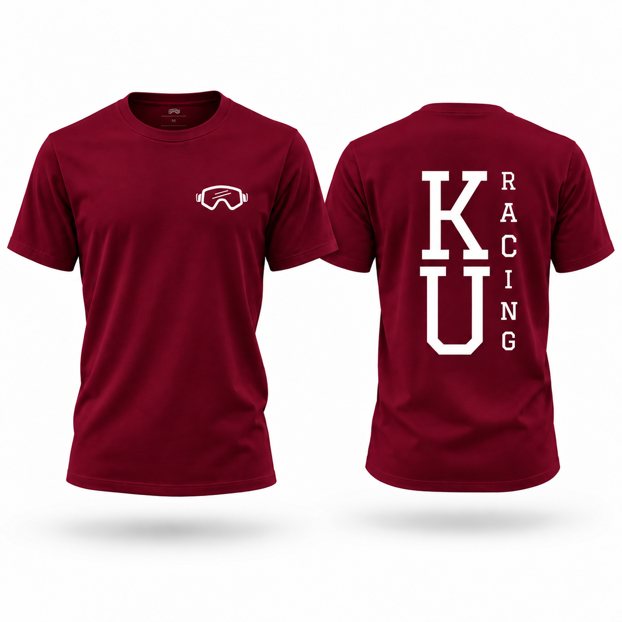 REMERA KURACING OFICIAL ALGODON - M1 - BORDO Y BLANCO 